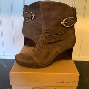 Brown Suede Gentle Souls Boots 2 1/2.